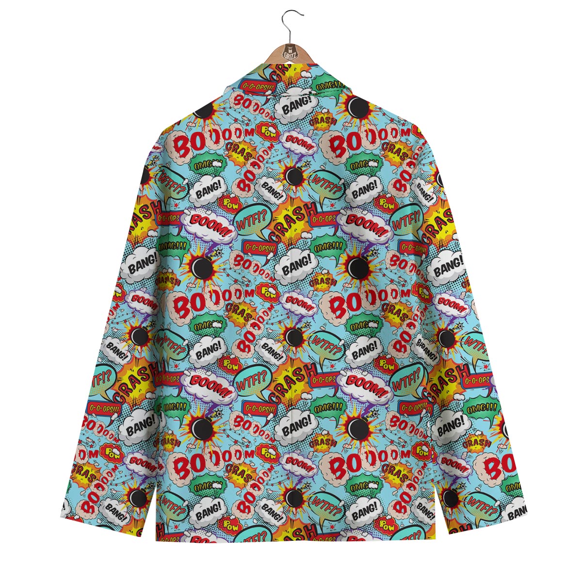 Comic Book Strip Pattern Print Men's Blazer-grizzshop