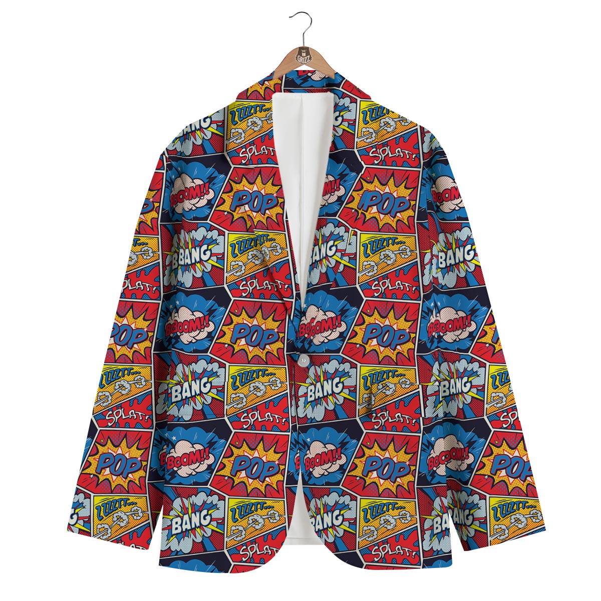 Comic Strip Book Pattern Print Men's Blazer-grizzshop