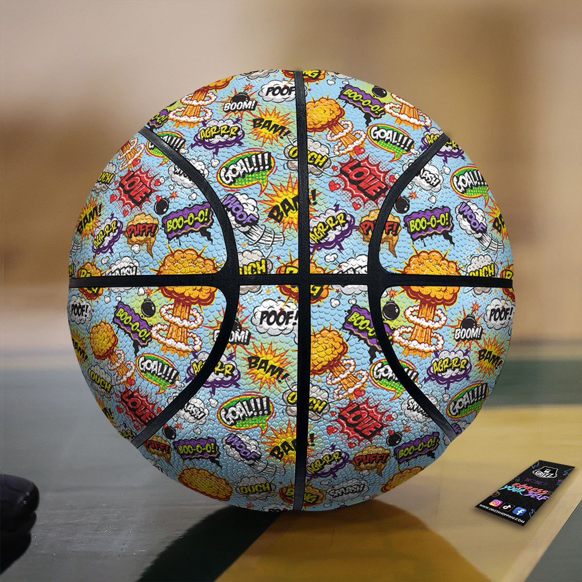 Comics Book Speech Print Pattern Basketball-grizzshop