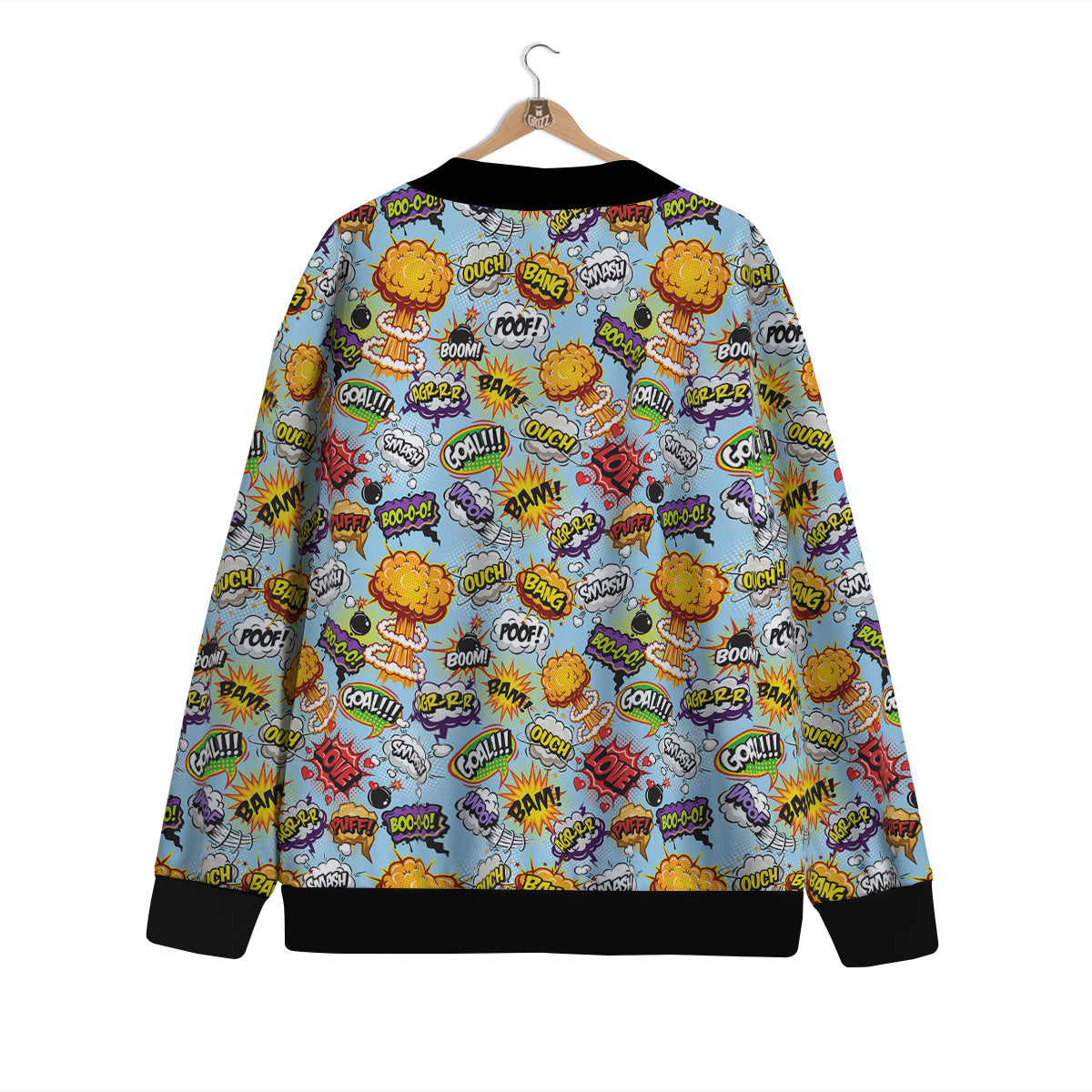 Comics Book Speech Print Pattern Cardigan-grizzshop