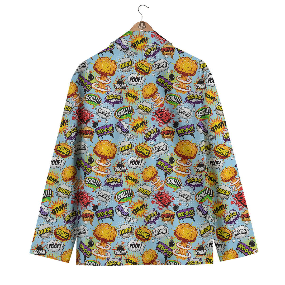 Comics Book Speech Print Pattern Men's Blazer-grizzshop