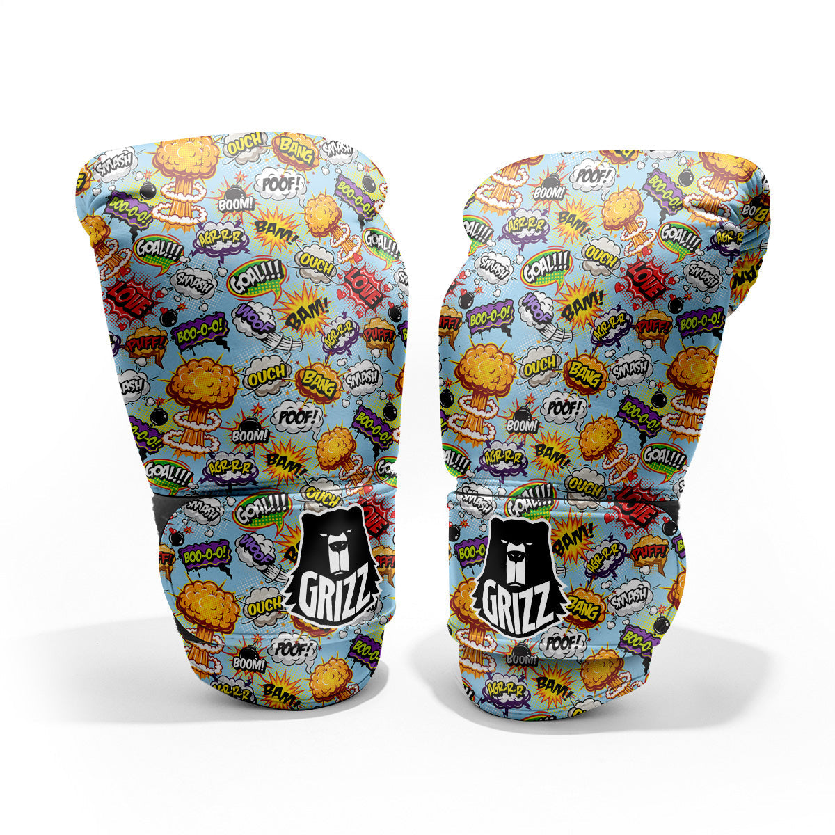 Comics Book Speech Print Pattern Sparring Gloves-grizzshop