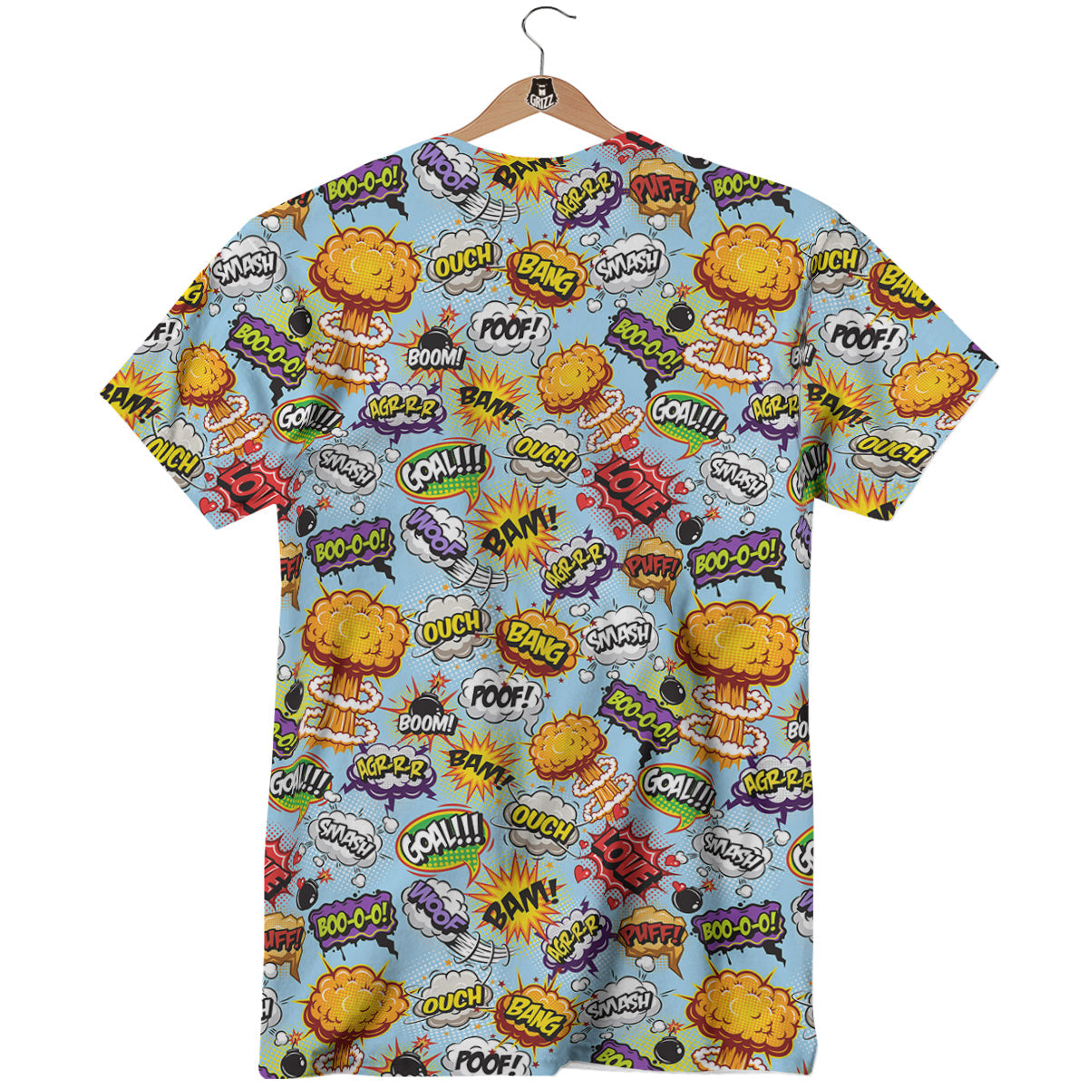 Comics Book Speech Print Pattern T-Shirt-grizzshop