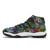 Comics Monsters Graffiti Print Pattern Black Bball Shoes-grizzshop