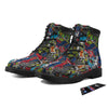 Comics Monsters Graffiti Print Pattern Boots-grizzshop