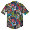 Comics Monsters Graffiti Print Pattern Button Up Shirt-grizzshop