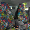 Comics Monsters Graffiti Print Pattern Car Seat Covers-grizzshop