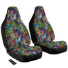 Comics Monsters Graffiti Print Pattern Car Seat Covers-grizzshop