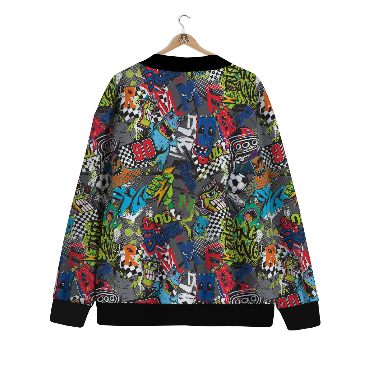 Comics Monsters Graffiti Print Pattern Cardigan-grizzshop