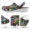 Comics Monsters Graffiti Print Pattern Clog-grizzshop