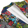 Comics Monsters Graffiti Print Pattern Men's Blazer-grizzshop