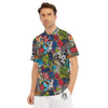 Comics Monsters Graffiti Print Pattern Men's Golf Shirts-grizzshop