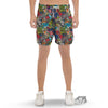 Comics Monsters Graffiti Print Pattern Men's Gym Shorts-grizzshop