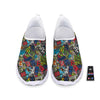 Comics Monsters Graffiti Print Pattern Nurse Shoes-grizzshop