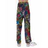 Comics Monsters Graffiti Print Pattern Pajama Pants-grizzshop