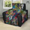 Comics Monsters Graffiti Print Pattern Recliner Protector-grizzshop