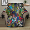 Comics Monsters Graffiti Print Pattern Recliner Protector-grizzshop