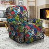 Comics Monsters Graffiti Print Pattern Recliner Slipcover-grizzshop