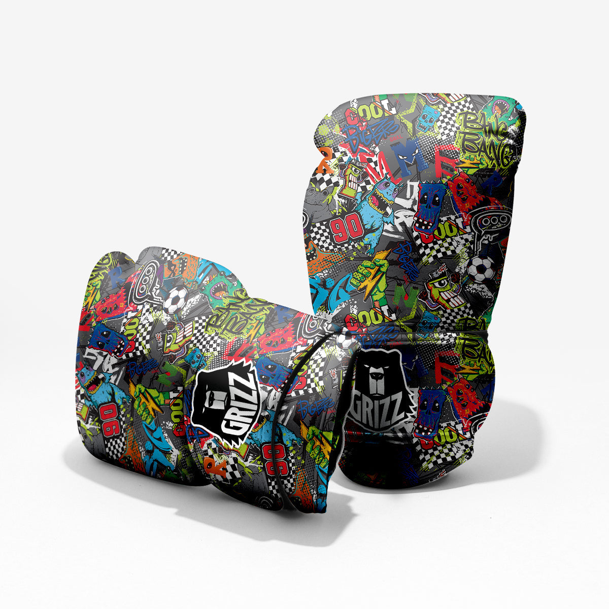 Comics Monsters Graffiti Print Pattern Pro Boxing Glove