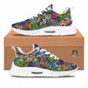 Comics Monsters Graffiti Print Pattern Tennis Shoes-grizzshop