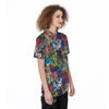 Comics Monsters Graffiti Print Pattern Women's Golf Shirts-grizzshop