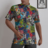 Comics Monsters Graffiti Print Pattern Untucked Shirts-grizzshop