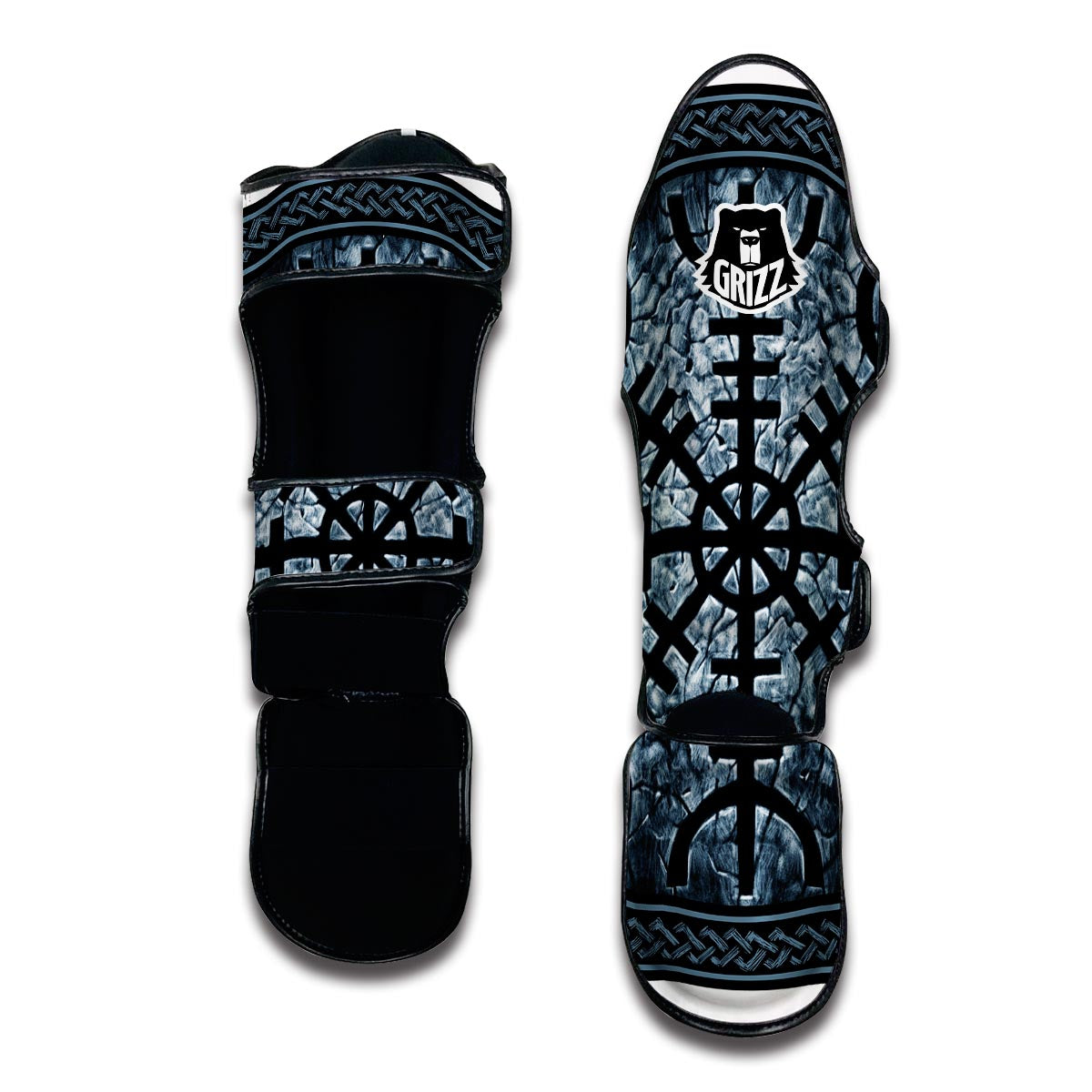 Compass of Viking Muay Thai Shin Guards-grizzshop