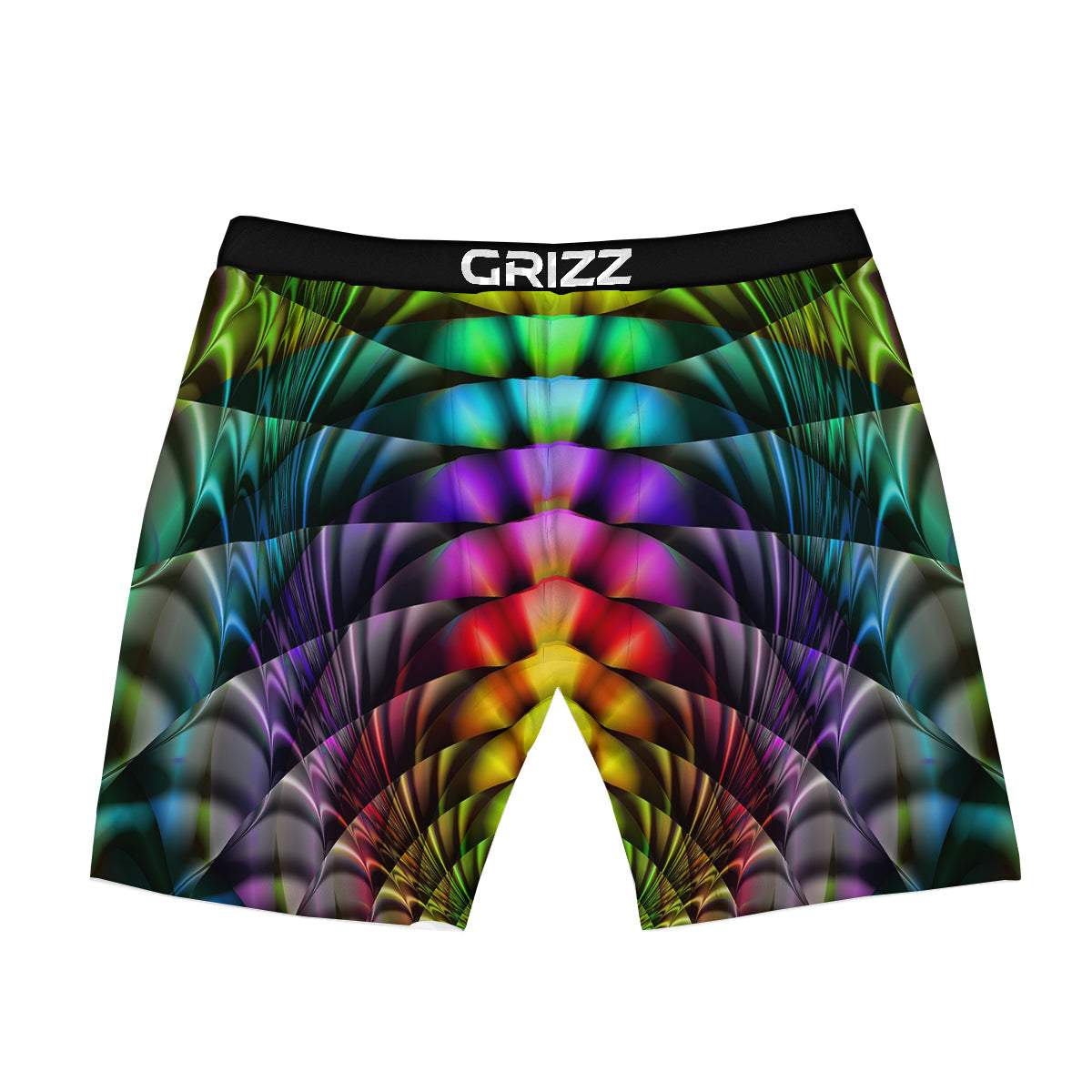 Computer Generated Colorful Fractal Print Boxer Briefs-grizzshop