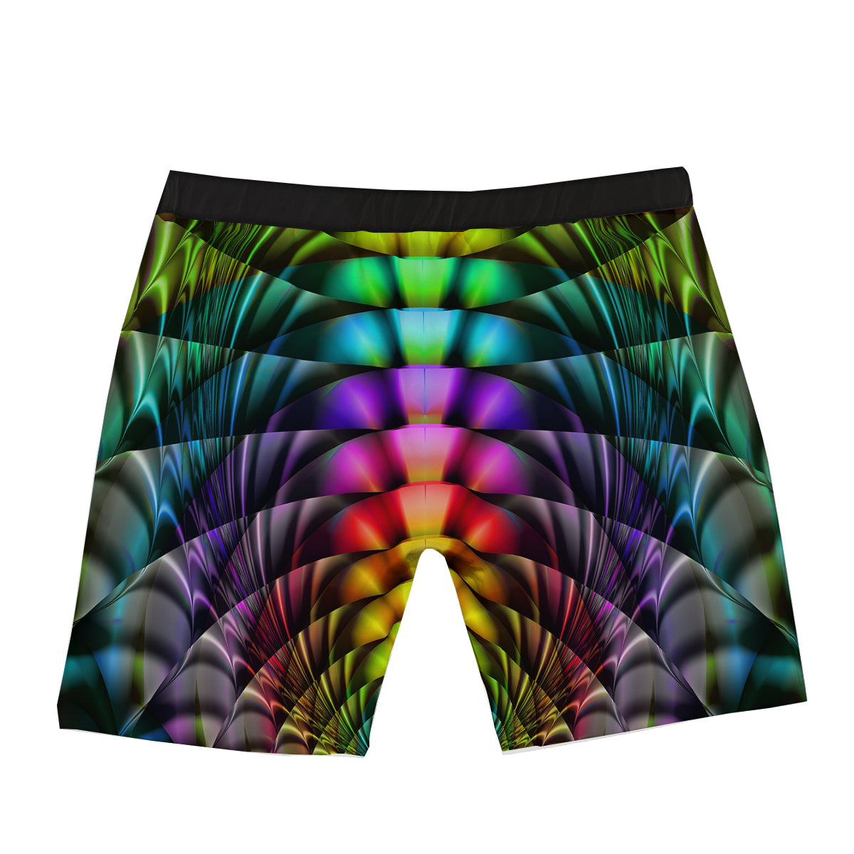 Computer Generated Colorful Fractal Print Boxer Briefs-grizzshop