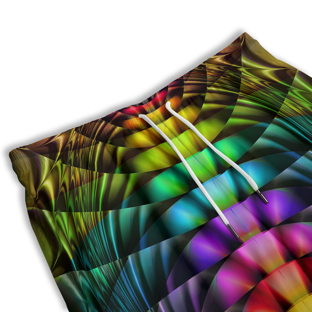 Computer Generated Colorful Fractal Print Men's Athletic Shorts