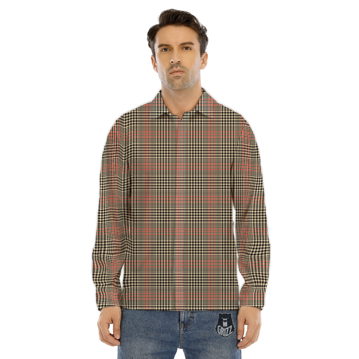 Computer Generated Colorful Fractal Print Men's Dress Shirts-grizzshop