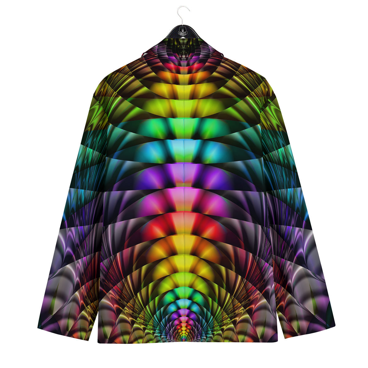 Computer Generated Colorful Fractal Print Men's Sport Coat-grizzshop