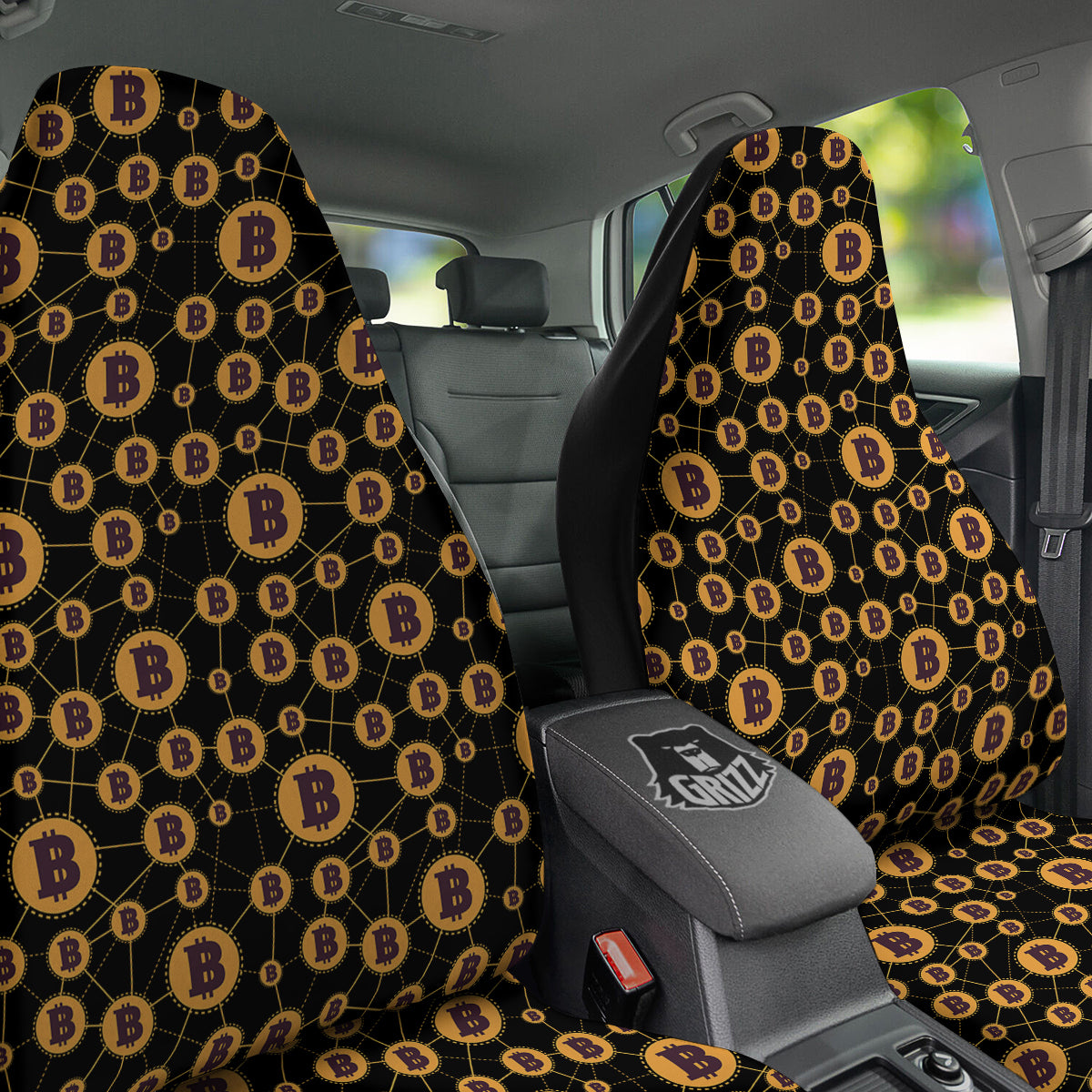 Connection Bitcoin Print Pattern Car Seat Covers-grizzshop