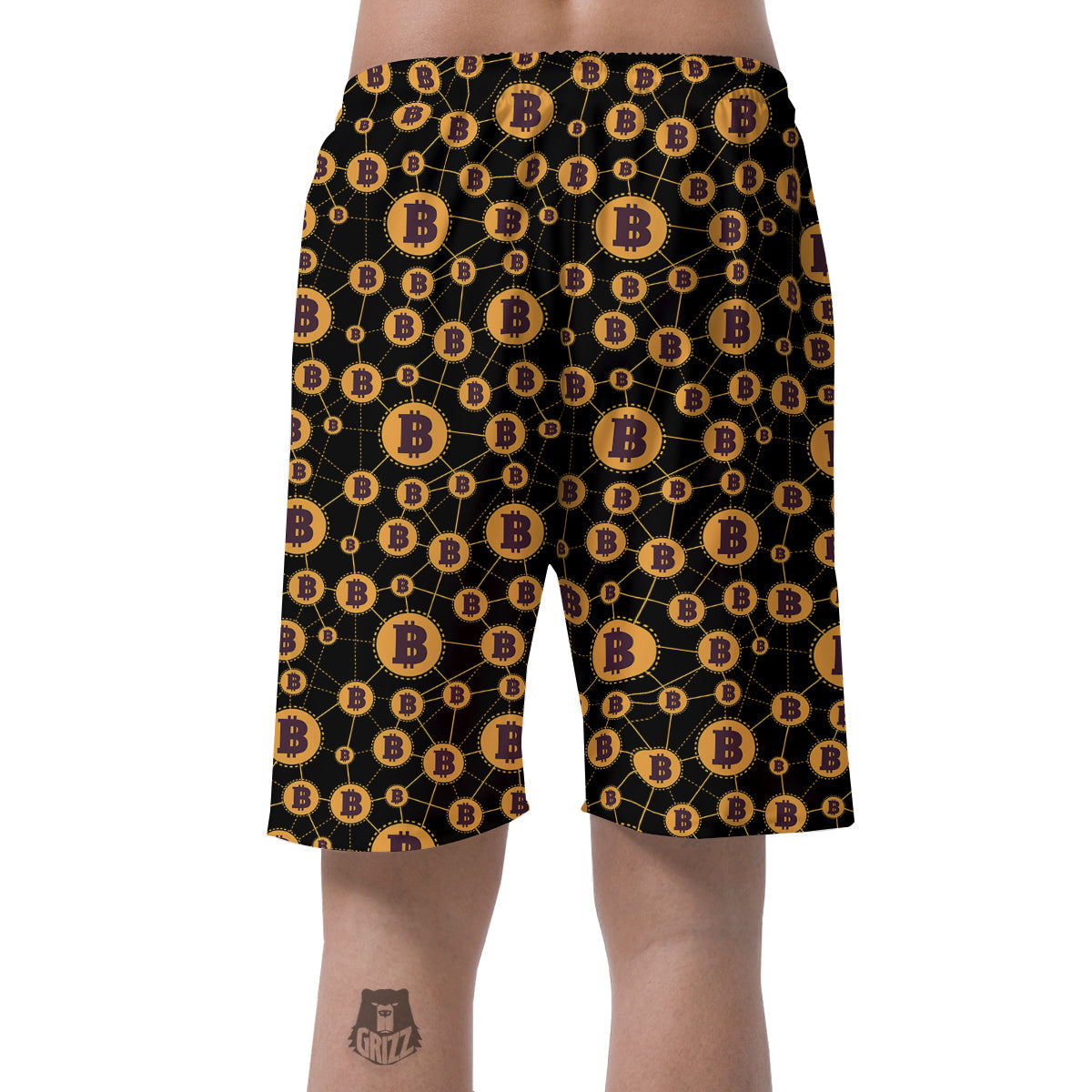 Connection Bitcoin Print Pattern Men's Shorts-grizzshop