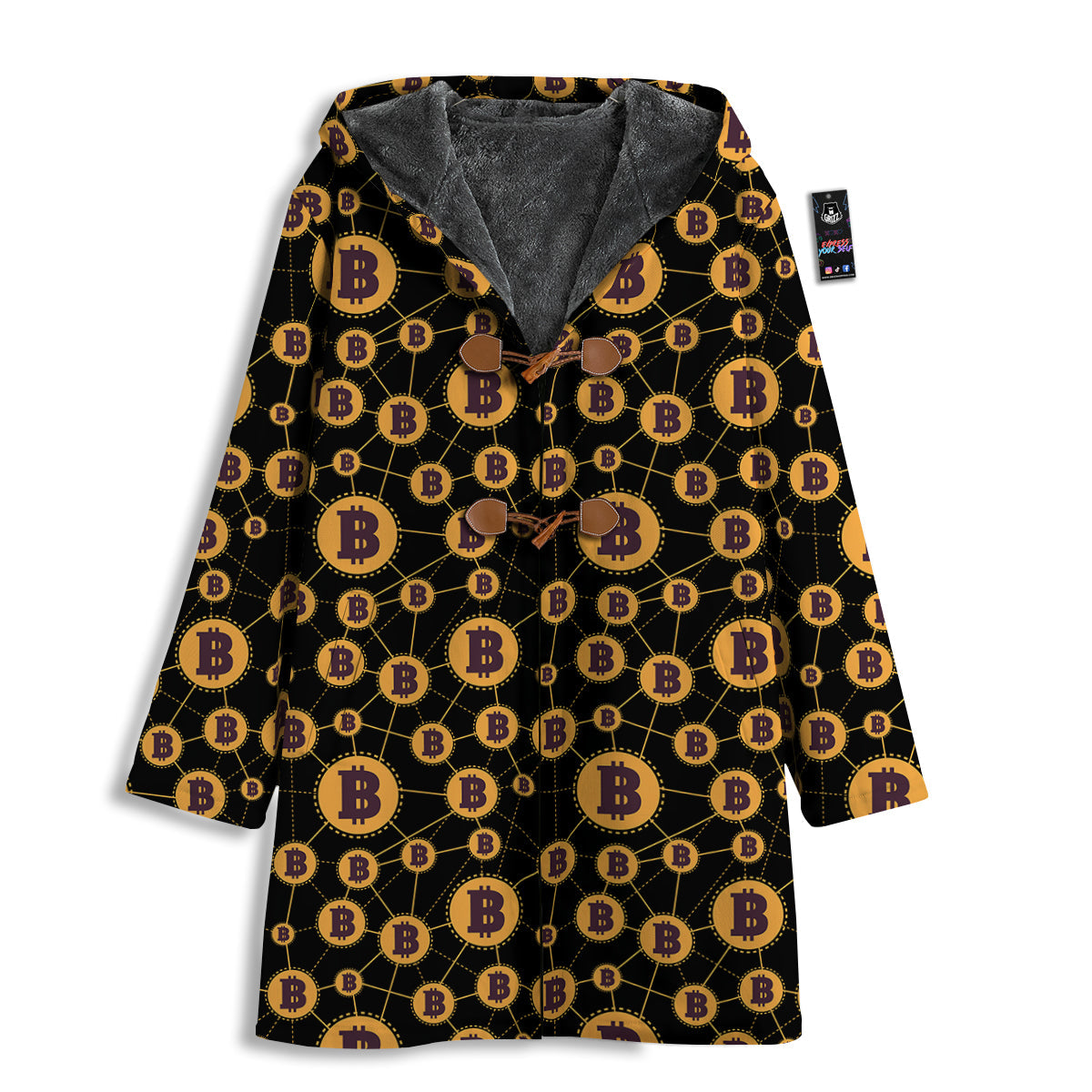 Connection Bitcoin Print Pattern Men's Windbreaker Jacket-grizzshop