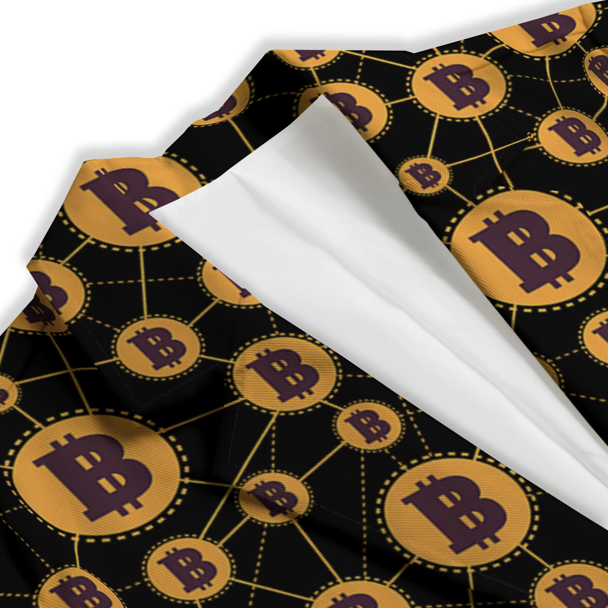 Connection Bitcoin Print Pattern Women's Blazer-grizzshop