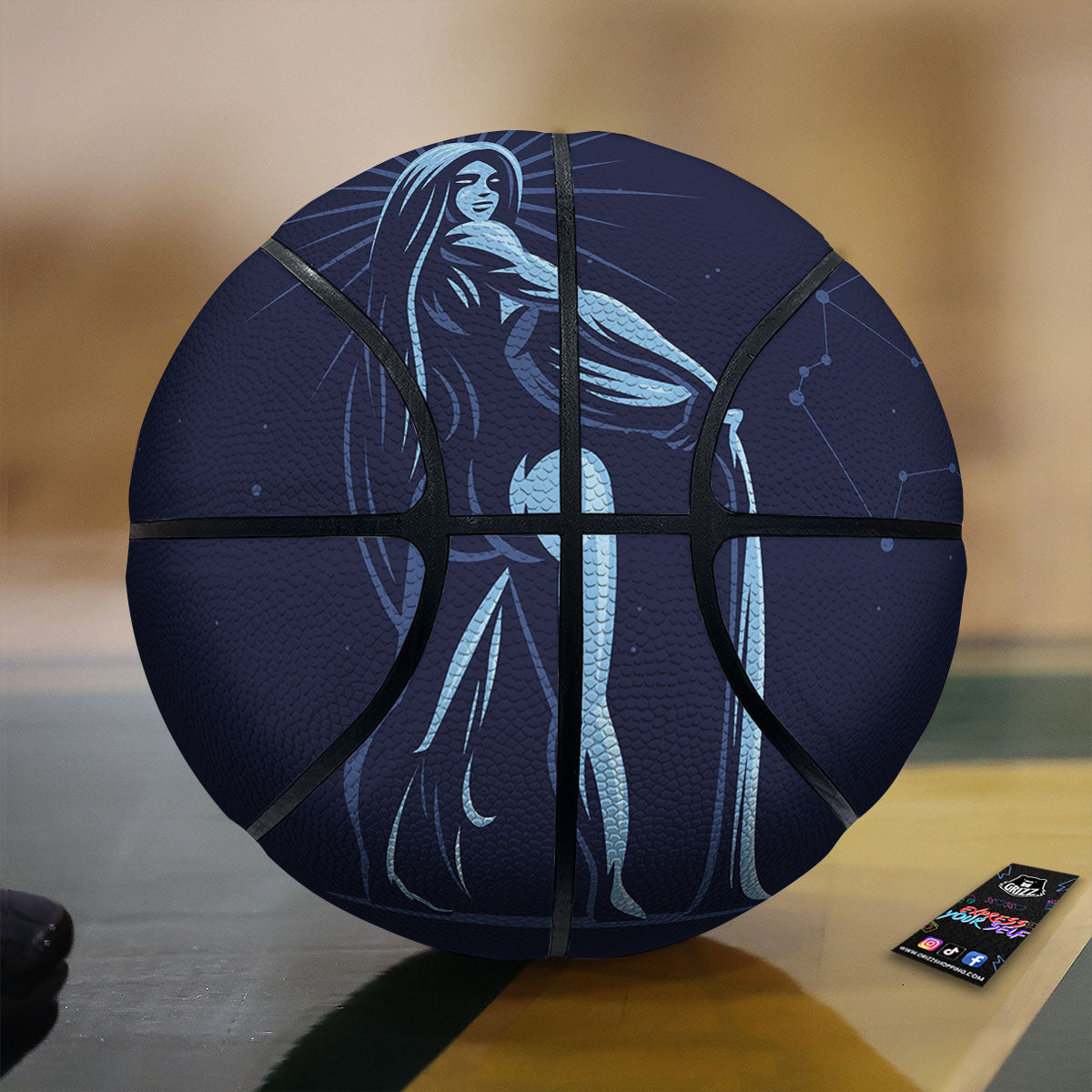 Constellation Aquarius Print Basketball-grizzshop