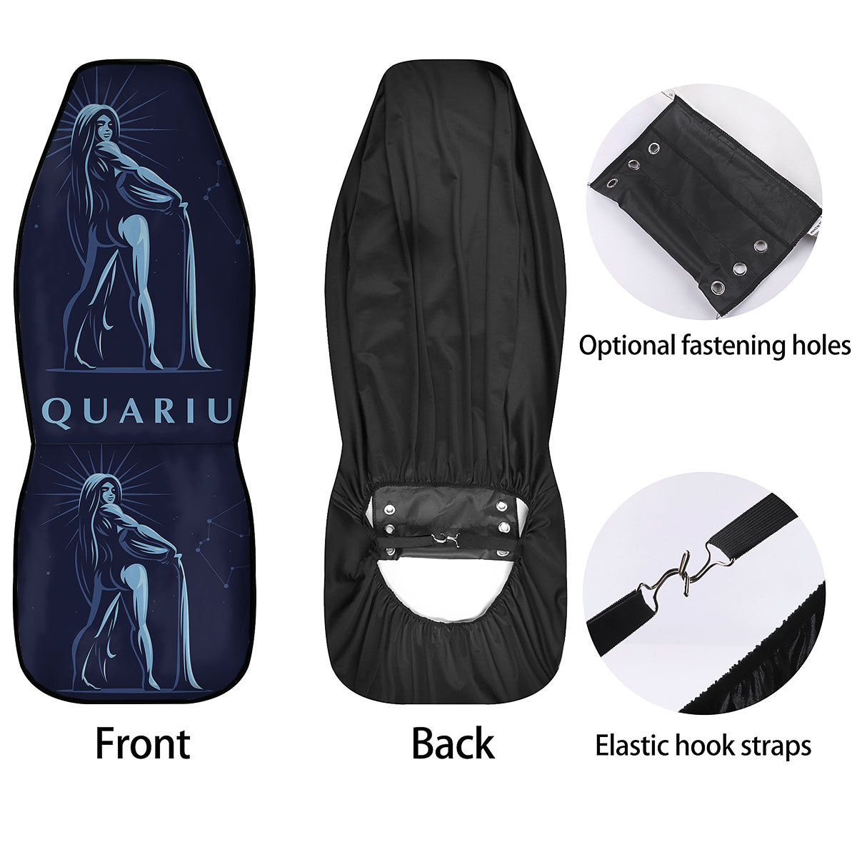 Constellation Aquarius Print Car Seat Covers-grizzshop