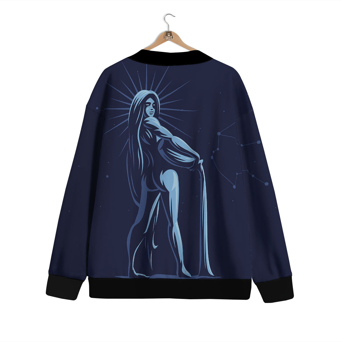 Constellation Aquarius Print Cardigan-grizzshop