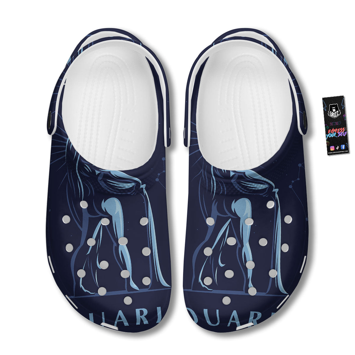 Constellation Aquarius Print Clog-grizzshop