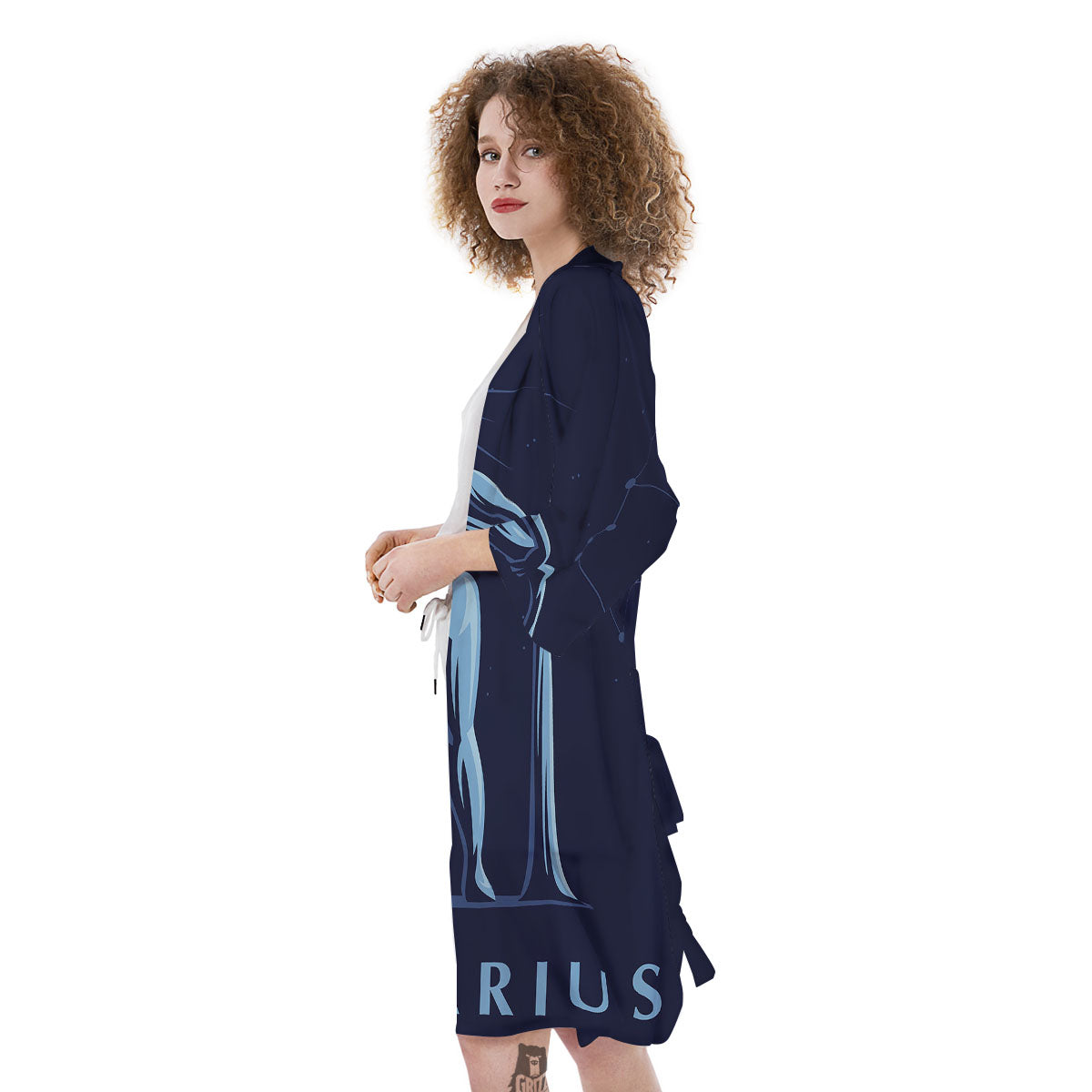 Constellation Aquarius Print Kimono-grizzshop