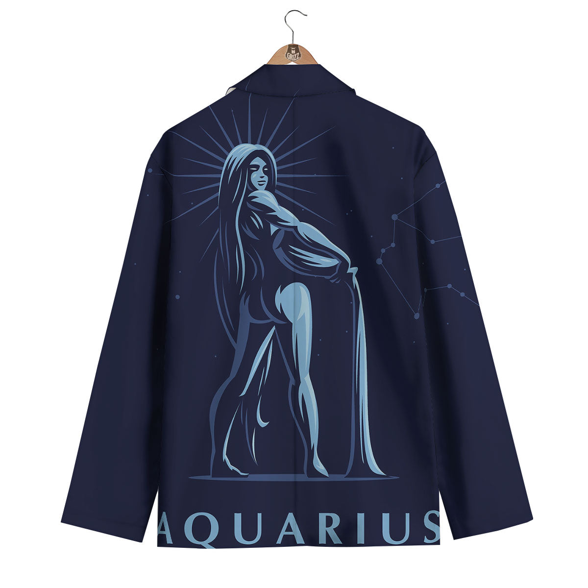 Constellation Aquarius Print Men's Blazer-grizzshop