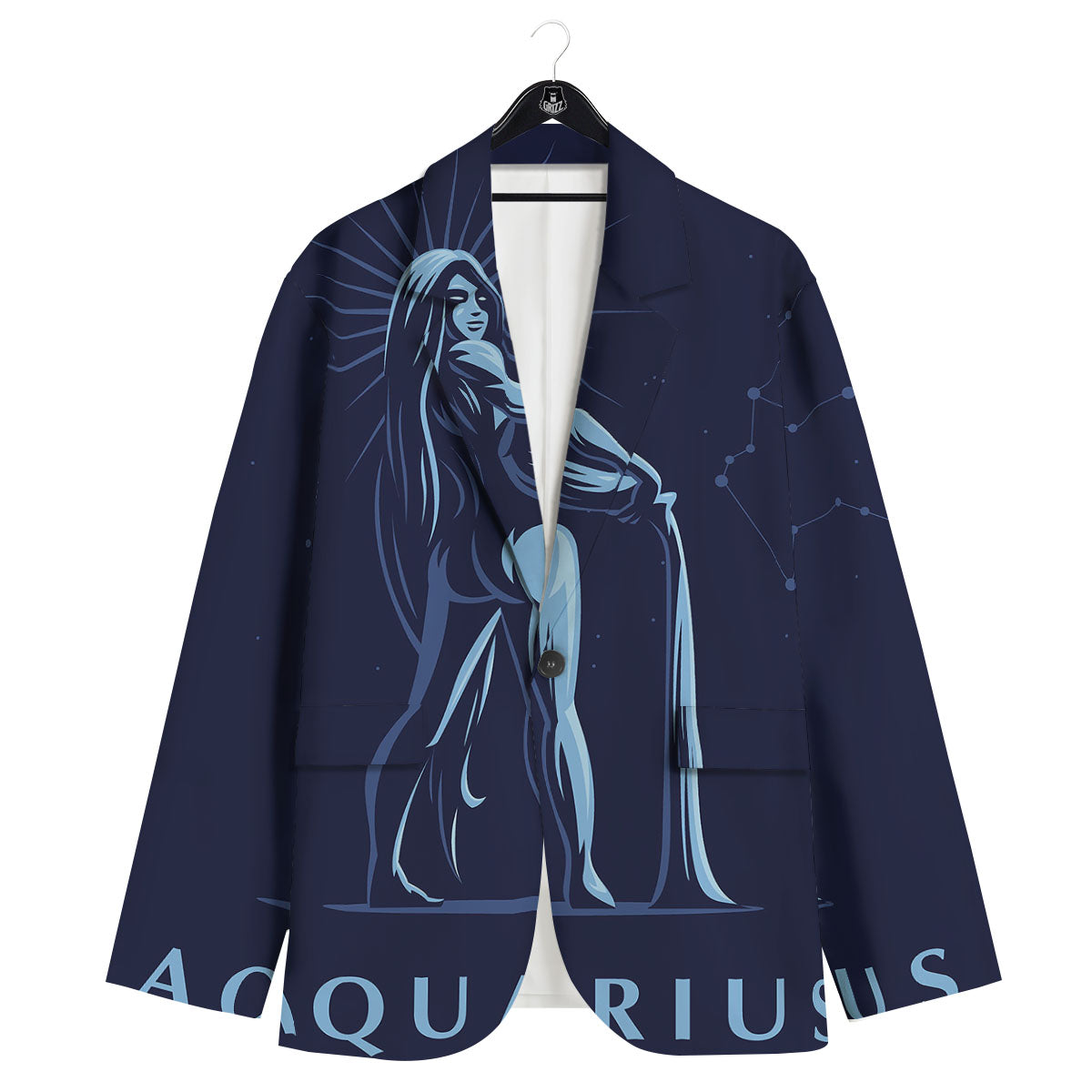 Constellation Aquarius Print Men's Sport Coat-grizzshop