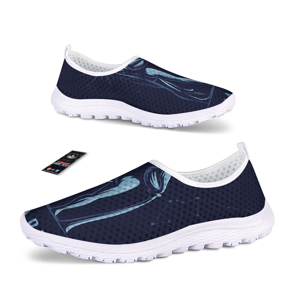 Constellation Aquarius Print Nurse Shoes-grizzshop