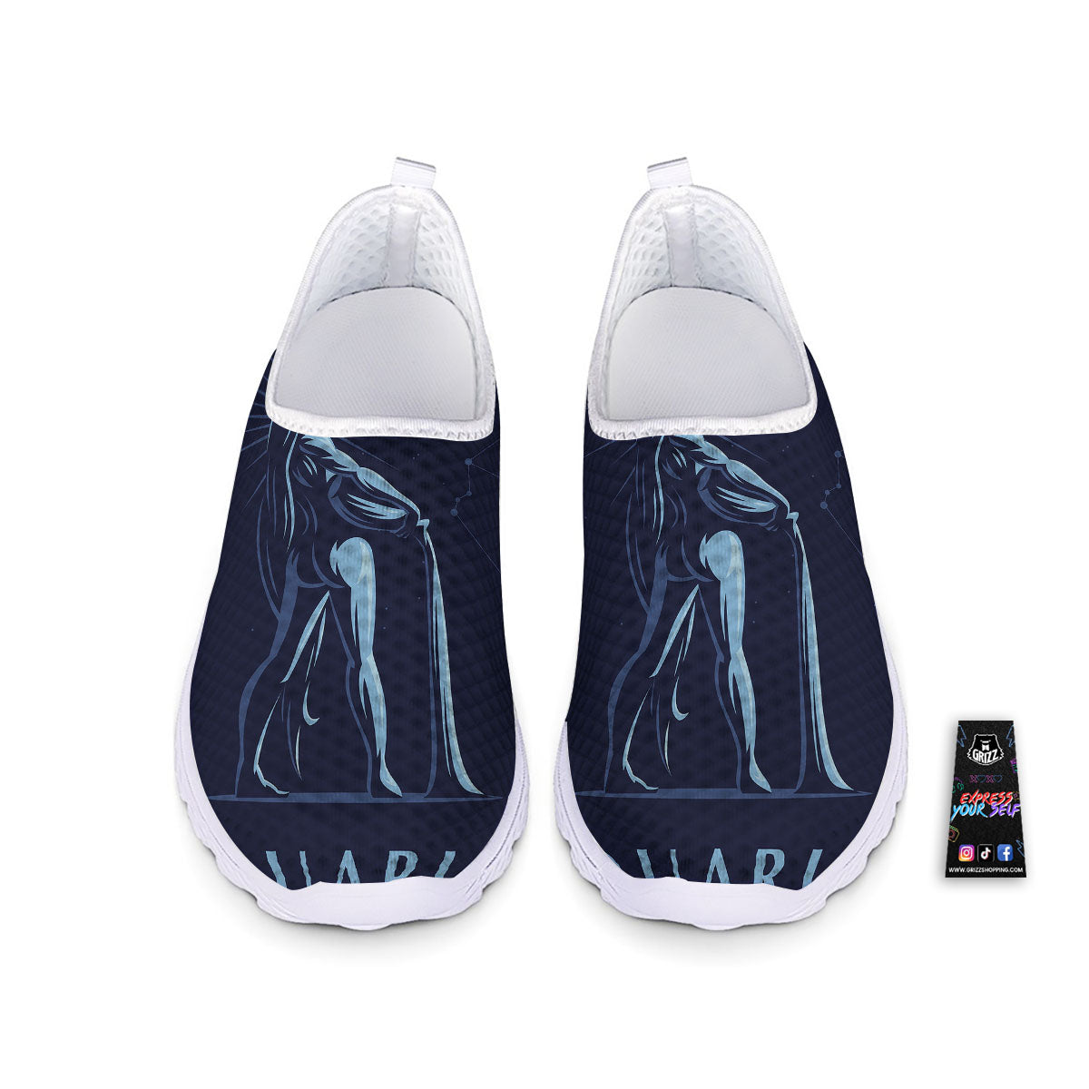 Constellation Aquarius Print Nurse Shoes-grizzshop