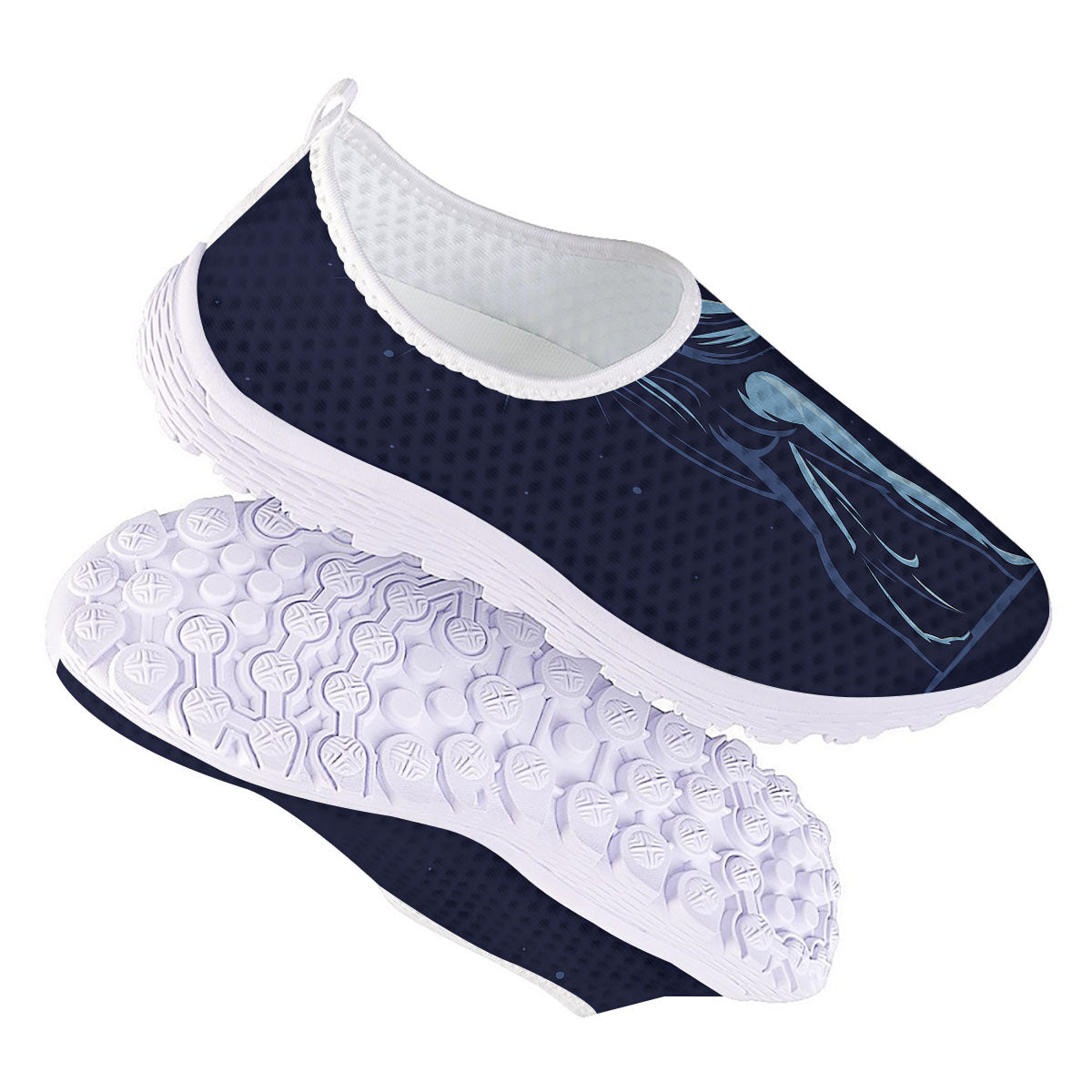Constellation Aquarius Print Nurse Shoes-grizzshop