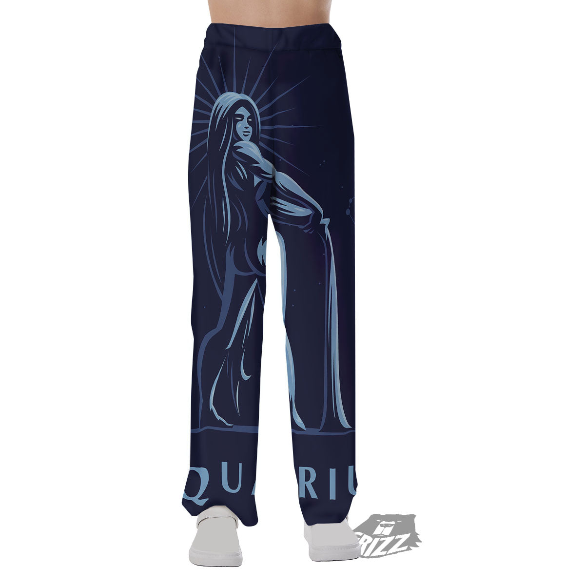 Constellation Aquarius Print Pajama Pants-grizzshop