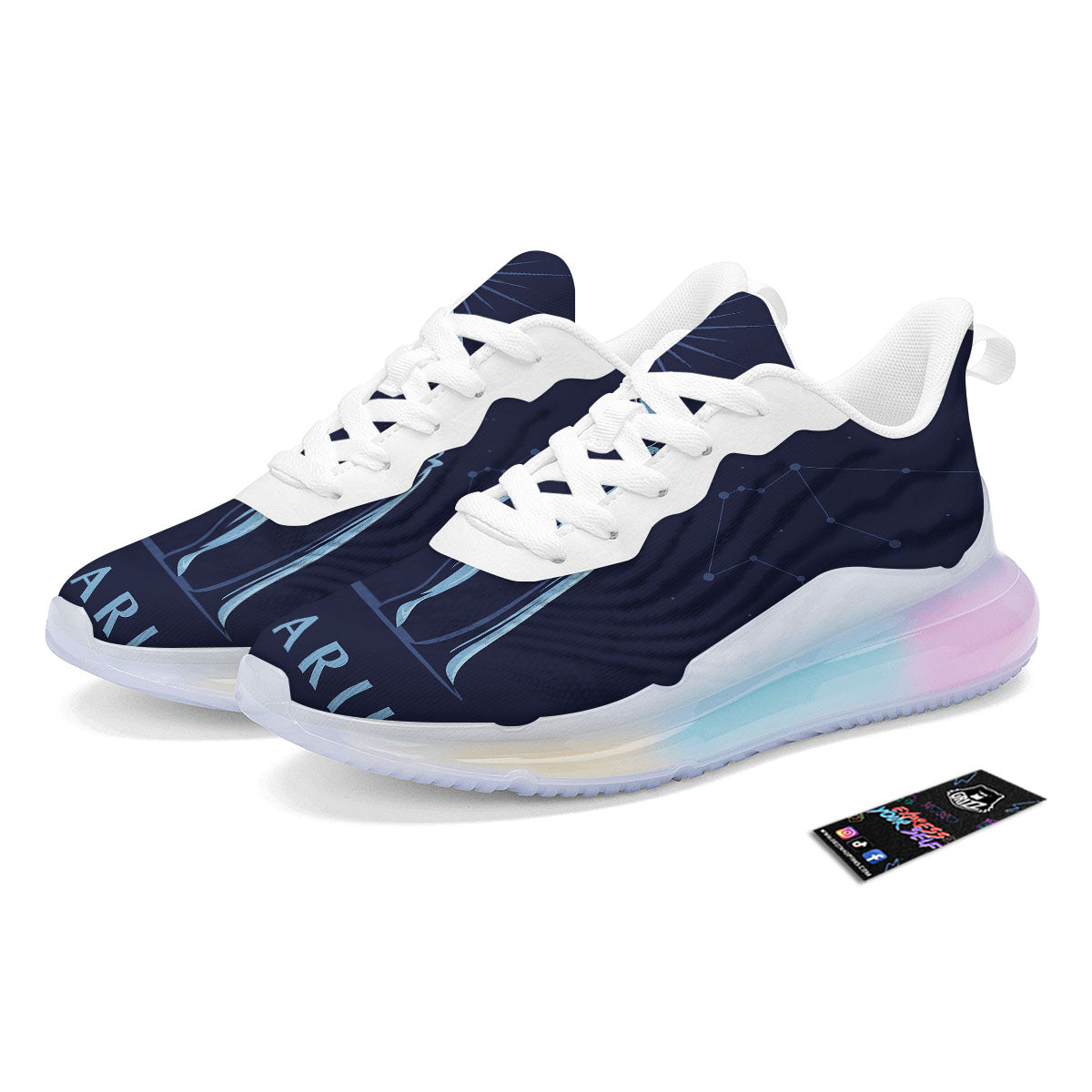 Constellation Aquarius Print Running Sneakers-grizzshop