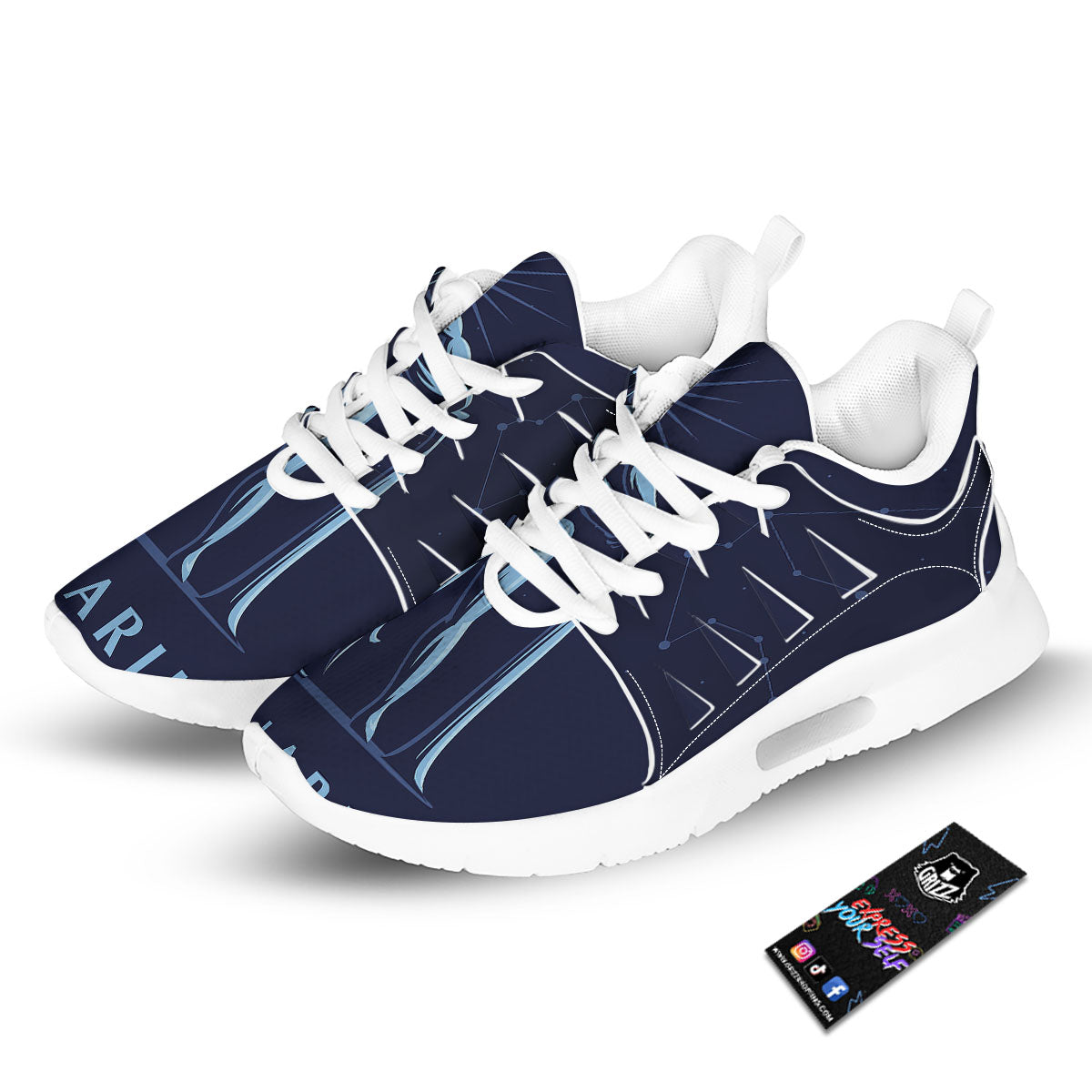 Constellation Aquarius Print Tennis Shoes-grizzshop