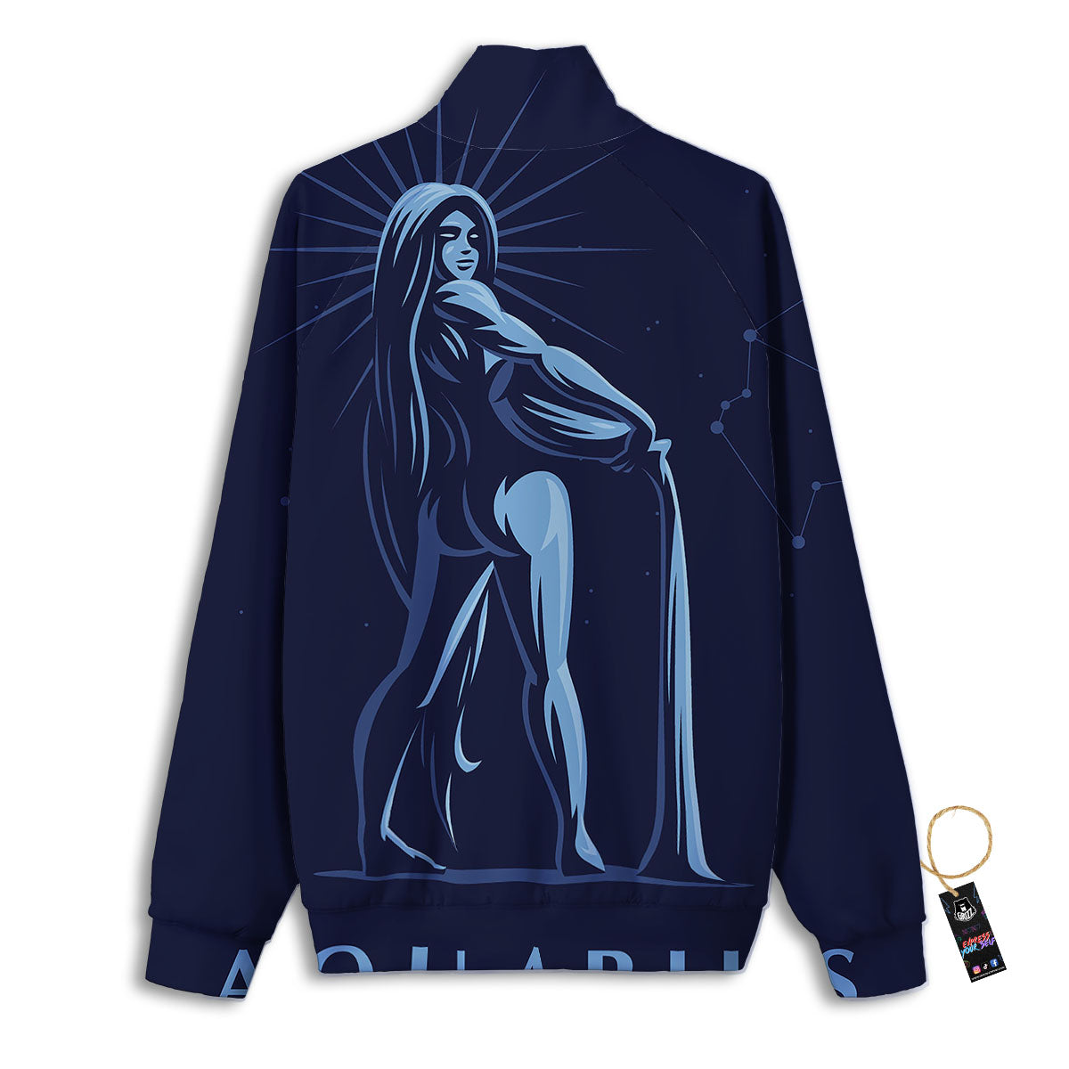Constellation Aquarius Print Track Jacket-grizzshop